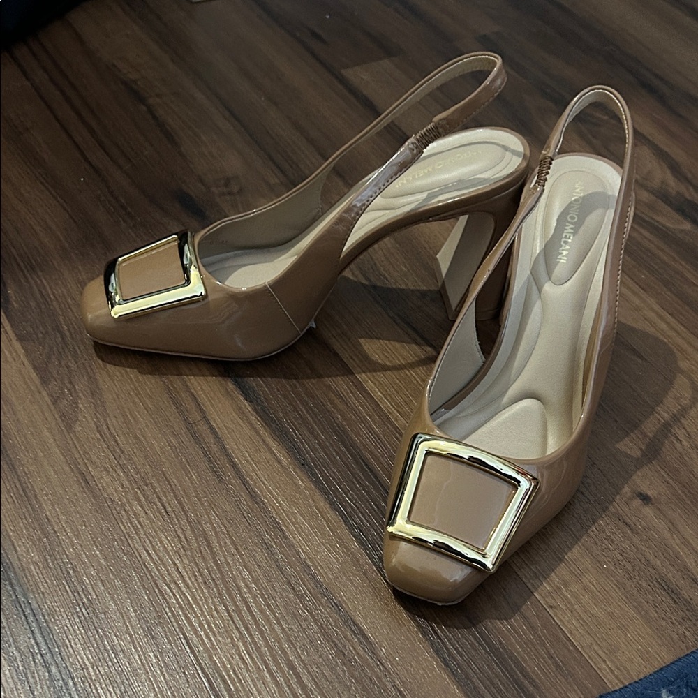 Antonio Melani Tan Slingback Heels